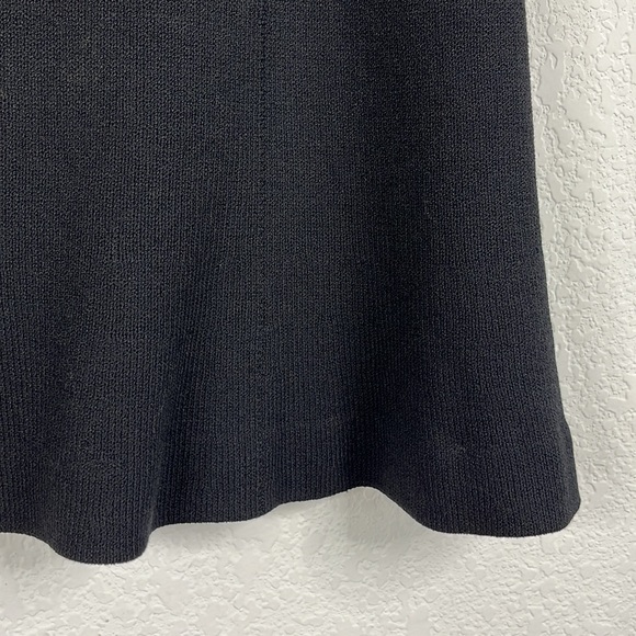 St John Caviar Santana Knit A Line Panel Knee Skirt - Picture 2 of 7